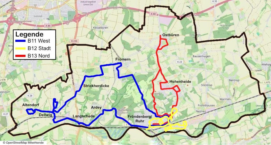 Routenübesicht